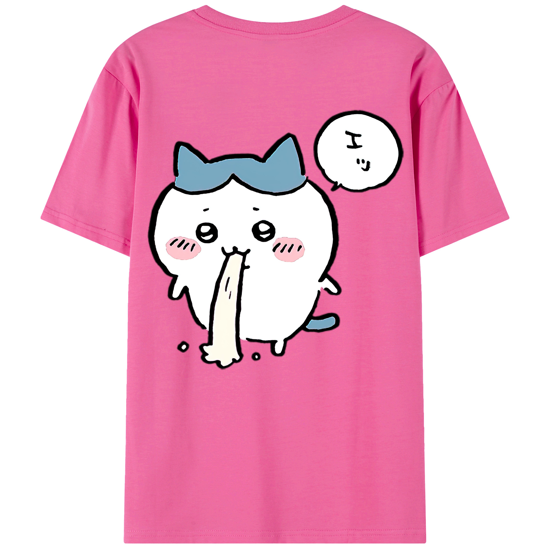 （画像用） ちいかわ ハチワレ Chii-kawa hachiware レディース半袖Tシャツ(バックプリント)